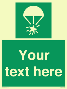 Custom sign safe condition Rocket parachute flare